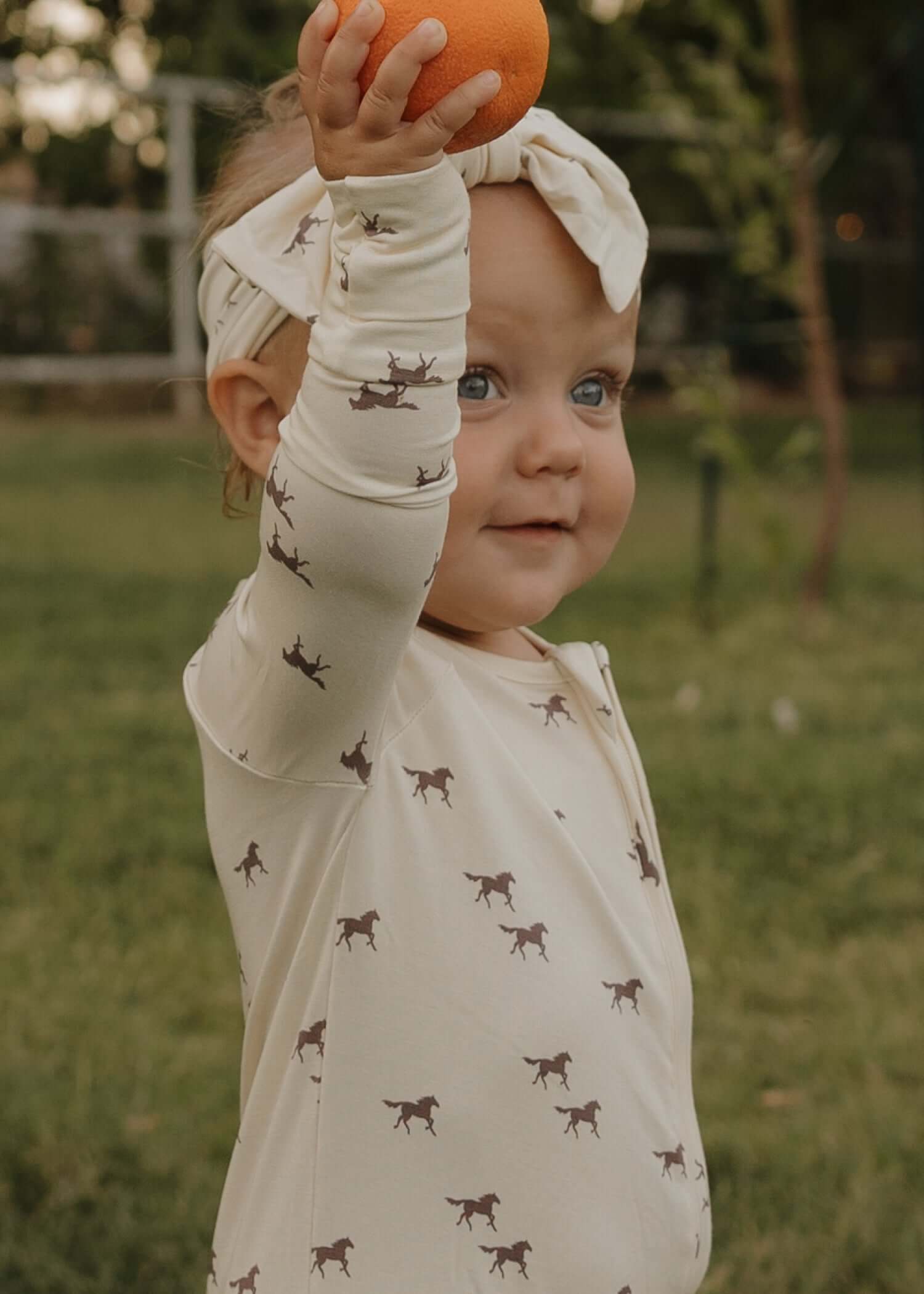 Wild Horses | Bamboo Zip Pajamas | Milk & Baby