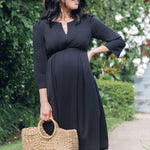 Madeline Empire Maternity & Nursing Dress - Milk & Baby