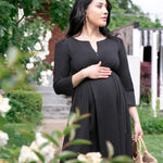 Madeline Empire Maternity & Nursing Dress - Milk & Baby